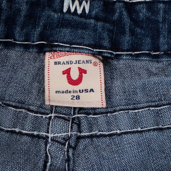 True Religion Joey Super T Straight 28 (27 X 32) Women's Denim Jeans Medium Wash - Picture 12 of 14